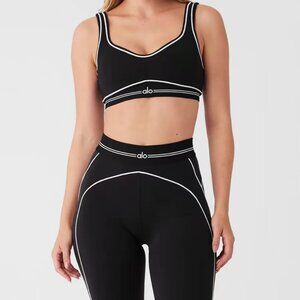 Alo Yoga Backless Bra + High-Waisted Leggings Fitness Two-Piece Set